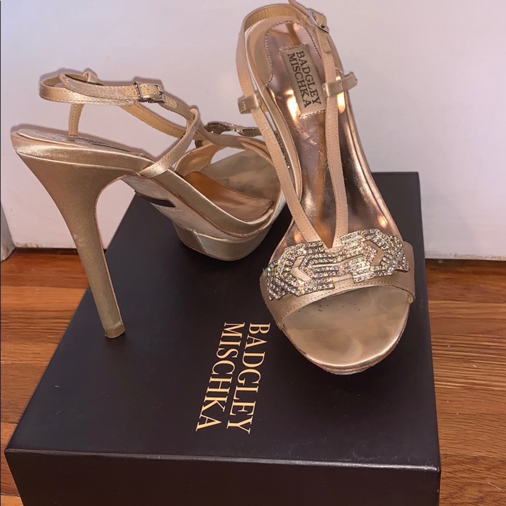 Badgley Mischa Imelda Cream Satin Shoe 8